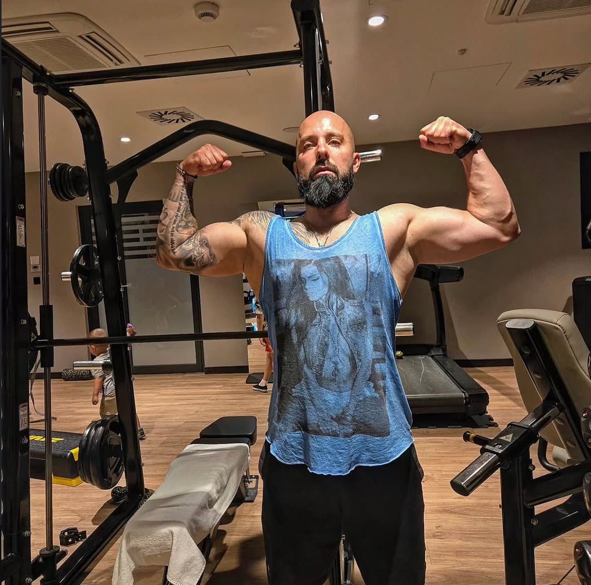 Tibor Szabó v posilovně